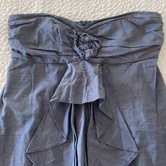 J. Crew Strapless Chambray Wild Rose Dress - Picture 4 of 7